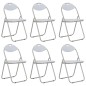 vidaXL Sillas de comedor plegables 6 unidades cuero sintético blanco vidaXL Sillas de comedor plegables 6 unidades cuero sintético blanco