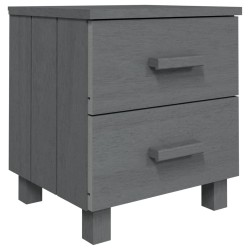 vidaXL Mesita de noche HAMAR pino macizo gris oscuro 40x35x44,5 cm