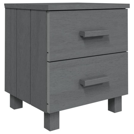 vidaXL Mesita de noche HAMAR pino macizo gris oscuro 40x35x44,5 cm