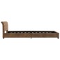 vidaXL Estructura de cama de piel de ante artificial marrón 100x200 cm