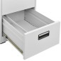 vidaXL Armario archivador de acero gris 46x62x72,5 cm
