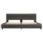 vidaXL Estructura cama y LED cuero sintético gris antracita 180x200 cm vidaXL Estructura cama y LED cuero sintético gris antracita 180x200 cm