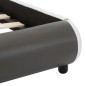 vidaXL Estructura cama y LED cuero sintético gris antracita 180x200 cm vidaXL Estructura cama y LED cuero sintético gris antracita 180x200 cm
