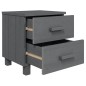 vidaXL Mesita de noche HAMAR pino macizo gris oscuro 40x35x44,5 cm vidaXL Mesita de noche HAMAR pino macizo gris oscuro 40x35x44,5 cm