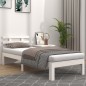 vidaXL Estructura de cama madera maciza blanco 90x200 cm vidaXL Estructura de cama madera maciza blanco 90x200 cm
