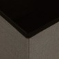 vidaXL Taburete con almacenaje plegable lino sintético marrón vidaXL Taburete con almacenaje plegable lino sintético marrón