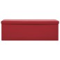 vidaXL Banco con almacenaje plegable rojo vino tinto PVC vidaXL Banco con almacenaje plegable rojo vino tinto PVC