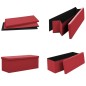 vidaXL Banco con almacenaje plegable rojo vino tinto PVC vidaXL Banco con almacenaje plegable rojo vino tinto PVC