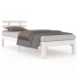 vidaXL Estructura de cama madera maciza blanco 90x200 cm vidaXL Estructura de cama madera maciza blanco 90x200 cm