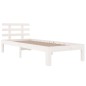 vidaXL Estructura de cama madera maciza blanco 90x200 cm vidaXL Estructura de cama madera maciza blanco 90x200 cm