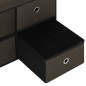 vidaXL Banco de almacenaje plegable lino sintético marrón 76x38x38 cm vidaXL Banco de almacenaje plegable lino sintético marrón 76x38x38 cm