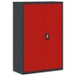 vidaXL Armario archivador de acero gris antracita y rojo 90x40x140 cm