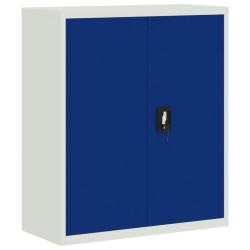 vidaXL Armario archivador de acero gris claro y azul 90x40x105 cm