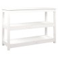 vidaXL Mesa consola de madera maciza de pino blanco 110x40x74 cm