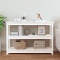 vidaXL Mesa consola de madera maciza de pino blanco 110x40x74 cm