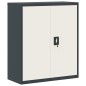vidaXL Armario archivador de acero gris antracita y blanco 90x40x105cm