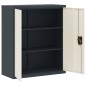 vidaXL Armario archivador de acero gris antracita y blanco 90x40x105cm