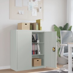 vidaXL Armario archivador de acero gris claro 90x40x105 cm