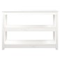vidaXL Mesa consola de madera maciza de pino blanco 110x40x74 cm