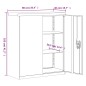 vidaXL Armario archivador de acero gris claro 90x40x105 cm