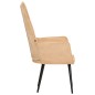vidaXL Sillón orejero de cuero auténtico color crema canela vidaXL Sillón orejero de cuero auténtico color crema canela