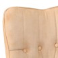 vidaXL Sillón orejero de cuero auténtico color crema canela vidaXL Sillón orejero de cuero auténtico color crema canela
