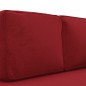 vidaXL Sofá diván con cojines y cojín de cabeza terciopelo rojo tinto vidaXL Sofá diván con cojines y cojín de cabeza terciopelo rojo tinto