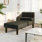 vidaXL Sofá diván con cojín de cabeza terciopelo negro vidaXL Sofá diván con cojín de cabeza terciopelo negro