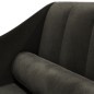 vidaXL Sofá diván con cojín de cabeza terciopelo negro vidaXL Sofá diván con cojín de cabeza terciopelo negro