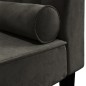 vidaXL Sofá diván con cojín de cabeza terciopelo negro vidaXL Sofá diván con cojín de cabeza terciopelo negro