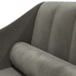 vidaXL Sofá diván con cojín de cabeza terciopelo gris oscuro