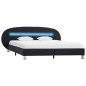 vidaXL Estructura de cama con LED cuero sintético negro 180x200 cm vidaXL Estructura de cama con LED cuero sintético negro 180x200 cm