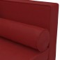 vidaXL Sofá diván cojines y cojín de cabeza cuero sintético rojo tinto vidaXL Sofá diván cojines y cojín de cabeza cuero sintético rojo tinto