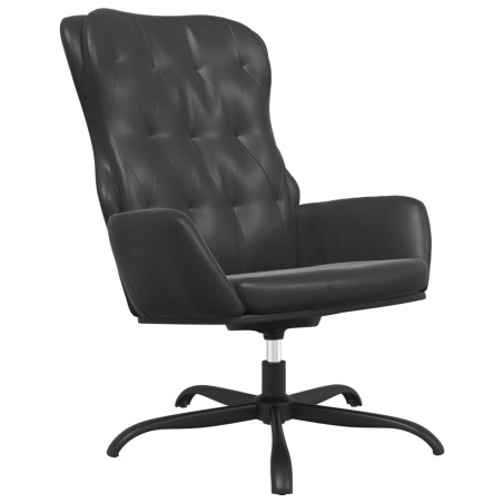 vidaXL Sillón de relax de cuero sintético negro