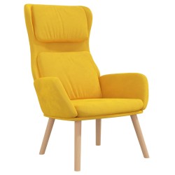 vidaXL Sillón de relax de terciopelo amarillo mostaza