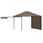 vidaXL Cenador con techo extensible doble gris taupe 3x3x2,75m 180g/m² vidaXL Cenador con techo extensible doble gris taupe 3x3x2,75m 180g/m²