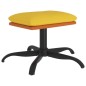 vidaXL Reposapiés tela y cuero sintético amarillo mostaza 60x60x36 cm vidaXL Reposapiés tela y cuero sintético amarillo mostaza 60x60x36 cm