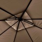vidaXL Cenador con techo extensible doble gris taupe 3x3x2,75m 180g/m² vidaXL Cenador con techo extensible doble gris taupe 3x3x2,75m 180g/m²