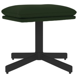 vidaXL Reposapiés de terciopelo verde oscuro 60x60x36 cm