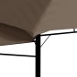 vidaXL Cenador con techo extensible doble gris taupe 3x3x2,75m 180g/m² vidaXL Cenador con techo extensible doble gris taupe 3x3x2,75m 180g/m²