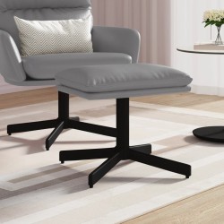 vidaXL Reposapiés de cuero sintético gris antracita 60x60x36 cm