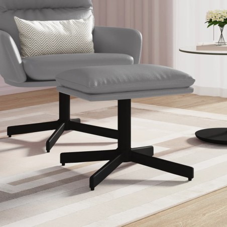 vidaXL Reposapiés de cuero sintético gris antracita 60x60x36 cm