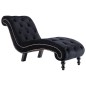 vidaXL Diván de terciopelo negro vidaXL Diván de terciopelo negro