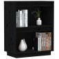 vidaXL Mesa consola de madera maciza de pino negro 60x34x75 cm