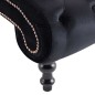 vidaXL Diván de terciopelo negro vidaXL Diván de terciopelo negro