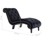 vidaXL Diván de terciopelo negro vidaXL Diván de terciopelo negro