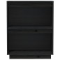 vidaXL Mesa consola de madera maciza de pino negro 60x34x75 cm