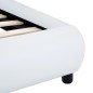 vidaXL Estructura de cama de cuero sintético blanco 140x200 cm vidaXL Estructura de cama de cuero sintético blanco 140x200 cm