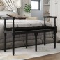 vidaXL Banco de terciopelo negro 110x40x70 cm vidaXL Banco de terciopelo negro 110x40x70 cm