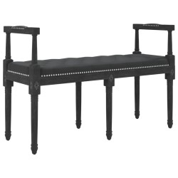 vidaXL Banco de terciopelo negro 110x40x70 cm